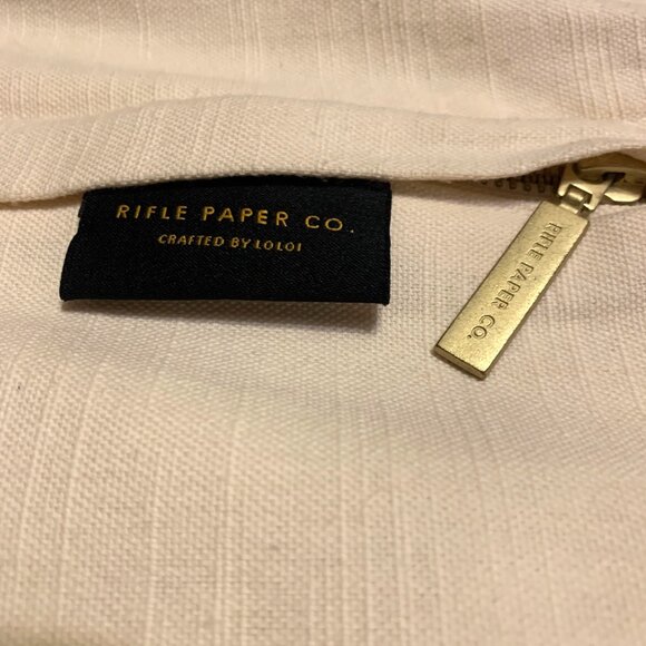 Rifle Paper Co. x Loloi Vase Study No.5 Embroidered Pillow Yarn Tasseled Flowers - Picture 4 of 8